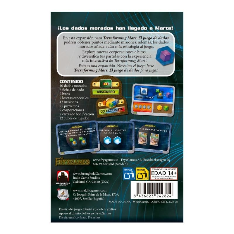 PACK Terraforming Mars: El juego de dados + Expansión Misiones - Imagen 3