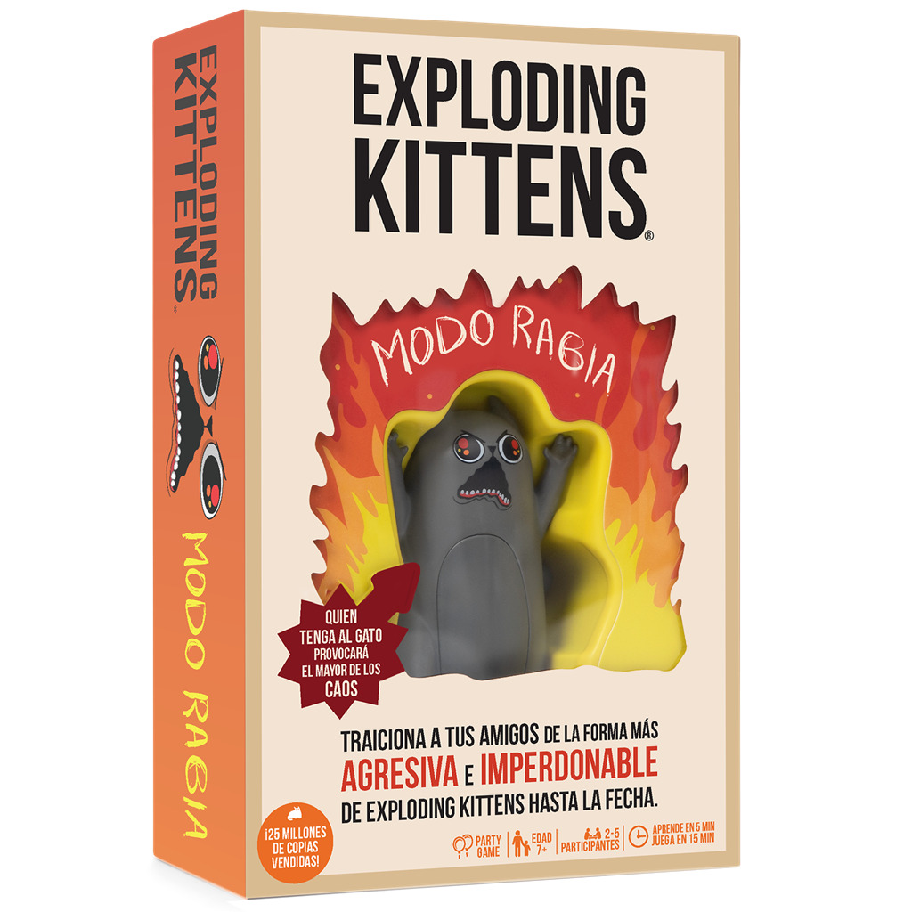 Caja de Exploding Kittens Modo Rabia